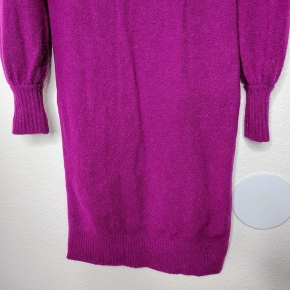 J Crew Purple Turtleneck Sweater-dress In Supersoft Yarn Sz XXS Merino/Alpaca - Picture 3 of 14